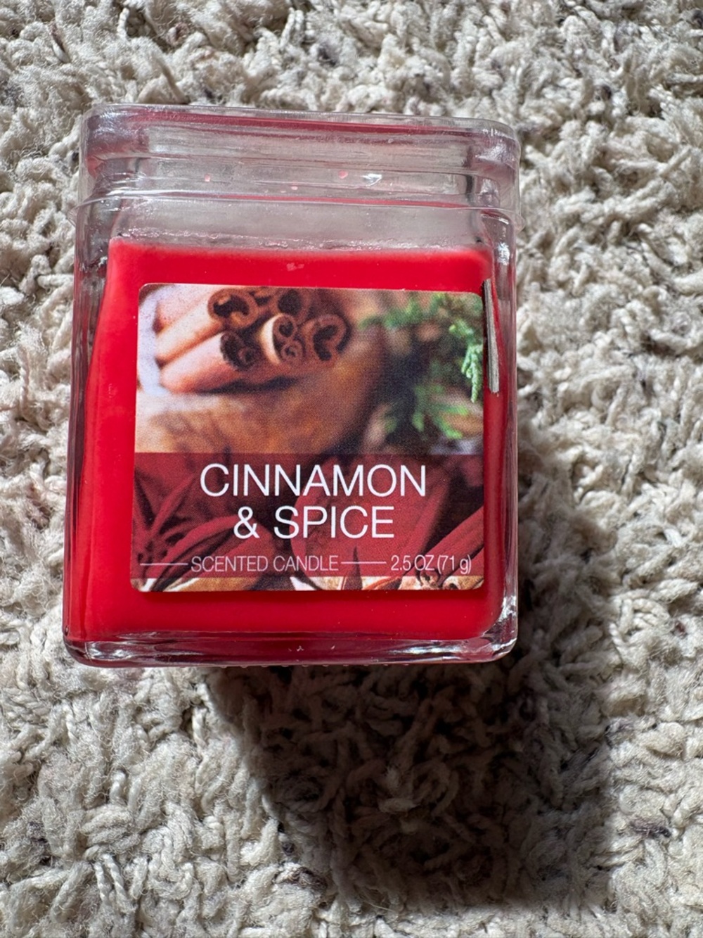 Cinnamon & Spice Scented Red Candle - Women Bath & Body